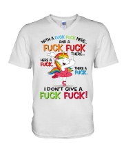 Unicorn ballet V-Neck T-Shirt tile