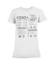 Dad Character Sheet Premium Fit Ladies Tee tile