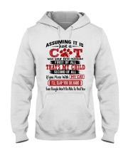 Assuming it is just a cat was your first mistake Hooded Sweatshirt tile