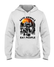Camping bear save animals eat people Hooded Sweatshirt tile