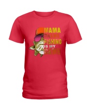 Mama Is My Name Fishing Is My Game Ladies T-Shirt tile