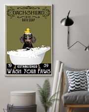 Dachshund Bath Soap Wash Your Paws 11x17 Poster lifestyle-poster-1