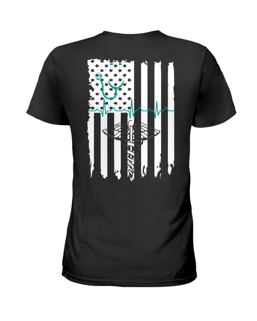 American Nurse Flag T-Shirts Ladies T-Shirt