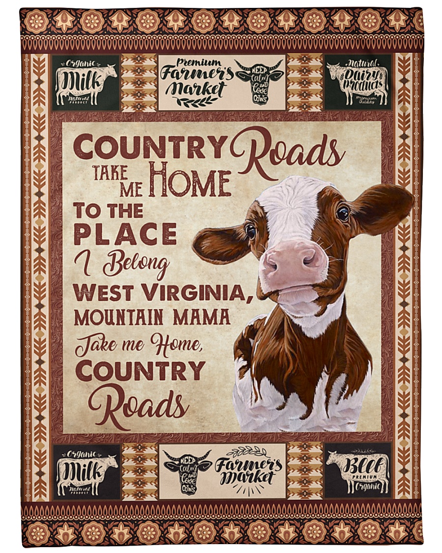 TAKE ME HOME COUNTRY ROADS Large Fleece Blanket - 60" x 80"