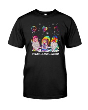 PEACE LOVE MUSIC Classic T-Shirt front
