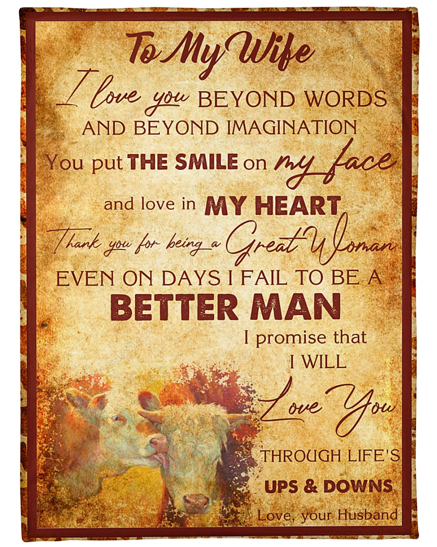 FARM I LOVE YOU BEYOND WORDS Large Fleece Blanket - 60" x 80"