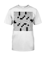 Stuffed shirt crossword clue Classic T-Shirt front