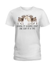 Driving my husband crazy one goat at a time shirt Ladies T-Shirt thumbnail