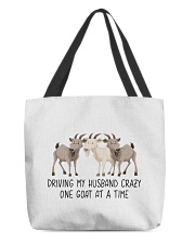 Driving my husband crazy one goat at a time shirt All-over Tote thumbnail