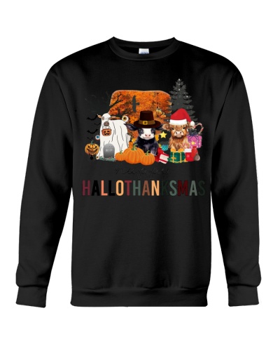Cow Hallothanksmas Crewneck Sweatshirt