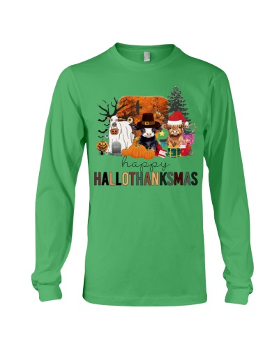Cow Hallothanksmas Long Sleeve Tee