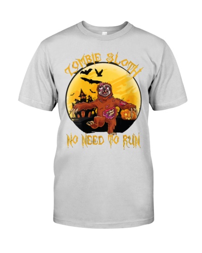Zombie Sloth No Need To Run Premium Fit Mens Tee