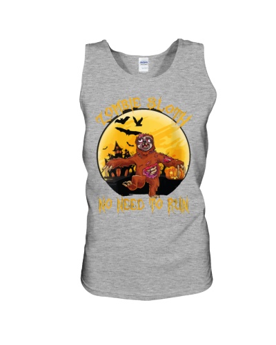 Zombie Sloth No Need To Run Unisex Tank
