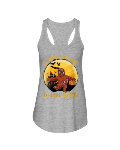 Zombie Sloth No Need To Run Ladies Flowy Tank