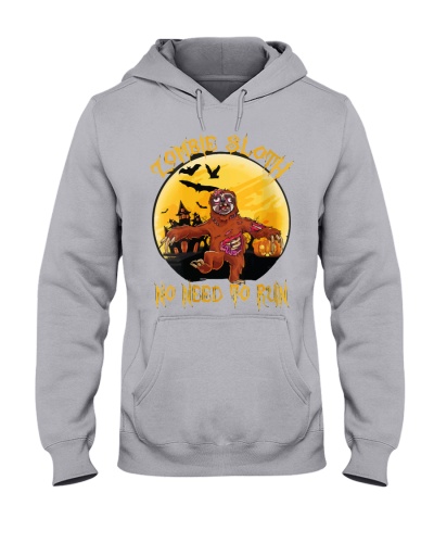 Zombie Sloth No Need To Run Hooded Sweatshirt