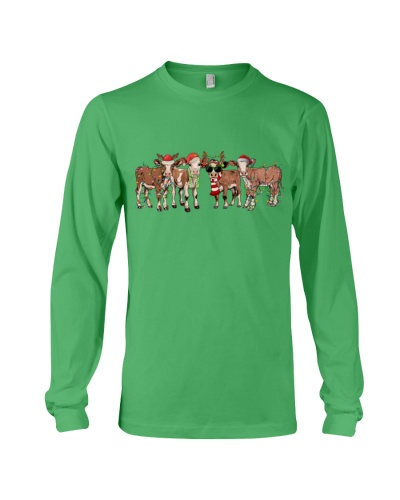 Cow Christmas Long Sleeve Tee