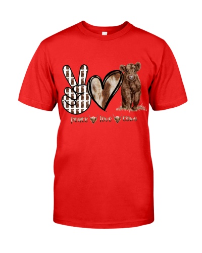 Peace Love Cow Classic T-Shirt