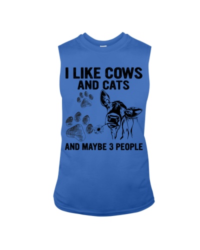 Cows And Cats Make Me Happy Sleeveless Tee