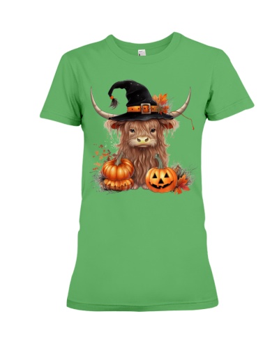 Cow Halloween Premium Fit Ladies Tee