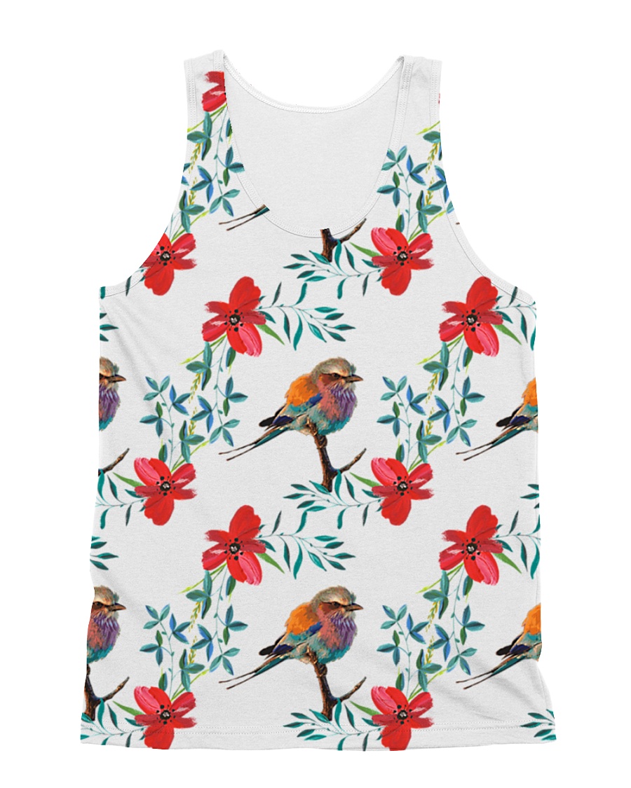 Birds Flower Color Full 2018 All-over Unisex Tank