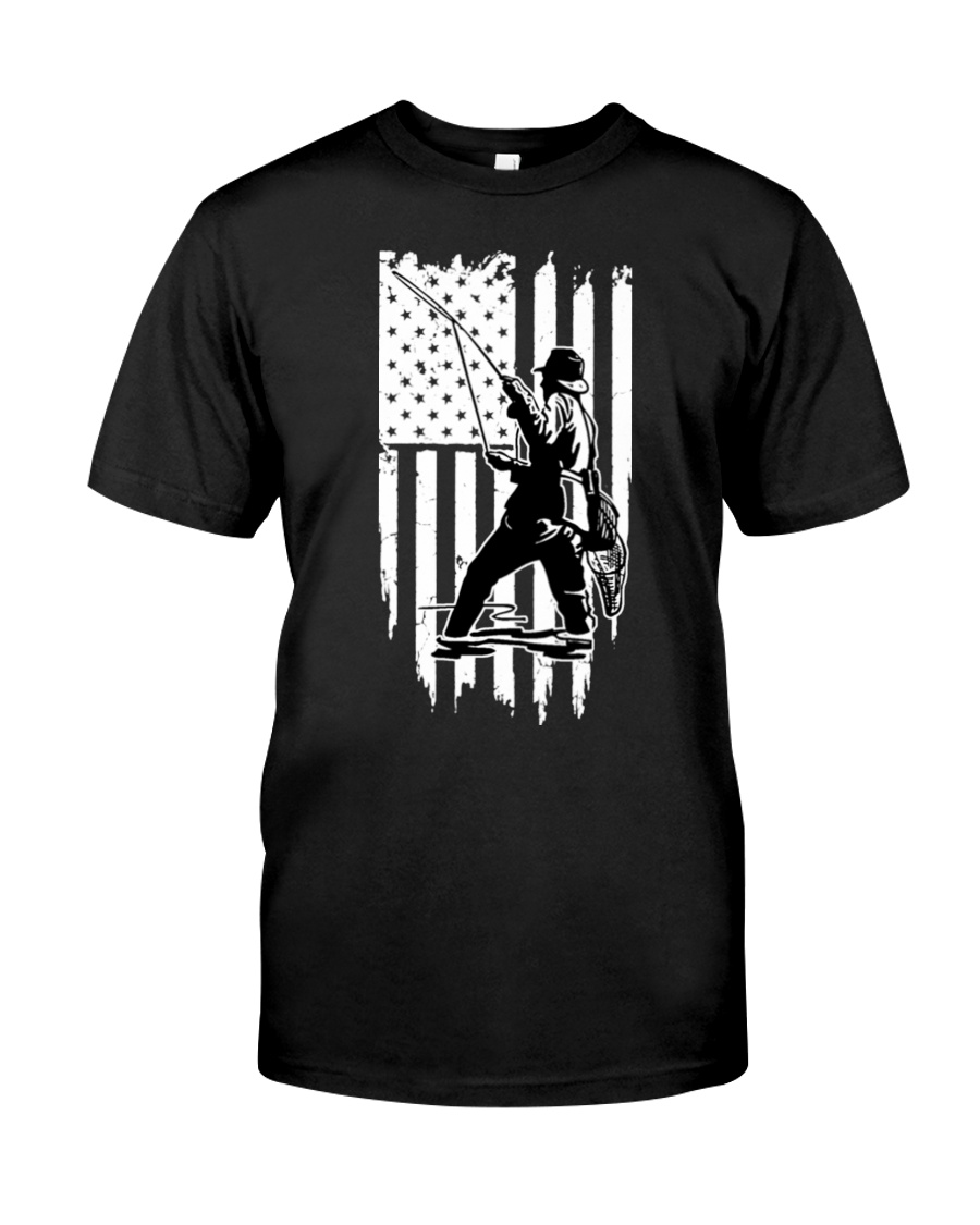 Fishing USA Flag Classic T-Shirt