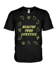 Healthy Food Lifestyle V-Neck T-Shirt thumbnail