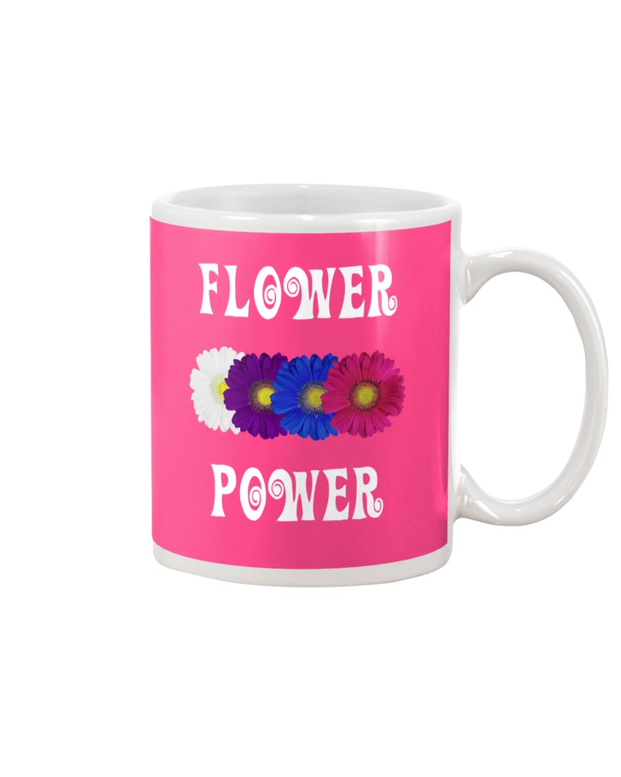 Flower Power Light Square Design Mug