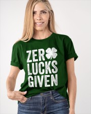 Zero Lucks Given St Patrick's Day Classic T-Shirt apparel-classic-tshirt-lifestyle-front-100