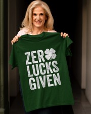 Zero Lucks Given St Patrick's Day Classic T-Shirt apparel-classic-tshirt-lifestyle-front-118