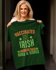 Vaccinated Irish Bringing Back Hugs and Kisses Patrick's Day Classic T-Shirt apparel-classic-tshirt-lifestyle-front-118