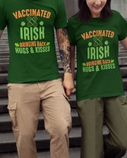 Vaccinated Irish Bringing Back Hugs and Kisses Patrick's Day Classic T-Shirt apparel-classic-tshirt-lifestyle-front-151