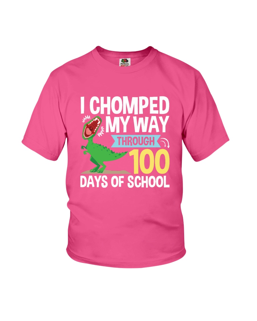 FOR KIDS - I Chomped My Way Through 100 Days Shirt Youth T-Shirt
