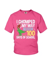 FOR KIDS - I Chomped My Way Through 100 Days Shirt Youth T-Shirt front