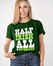 Half Irish All Awesome St Patrick's Day Classic T-Shirt apparel-classic-tshirt-lifestyle-front-100