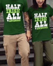 Half Irish All Awesome St Patrick's Day Classic T-Shirt apparel-classic-tshirt-lifestyle-front-151