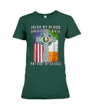 Irish By Blood American By Birth Patriot By Choice Premium Fit Ladies Tee tile
