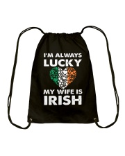 Lucky My Wife Is Irish Drawstring Bag thumbnail