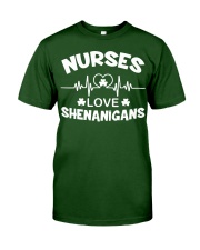 Irish Nurse Safety First Drink With A Nurse Classic T-Shirt front