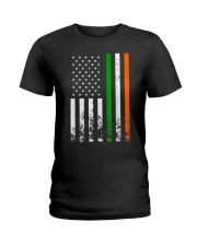 Irish American Flag Ladies T-Shirt tile