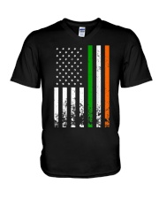 Irish American Flag V-Neck T-Shirt tile