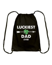 Luckiest Dad ever Drawstring Bag thumbnail