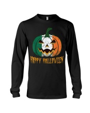 Scarey Ireland Pumpkin Flag Jackolantern Irish Halloween Long Sleeve Tee tile