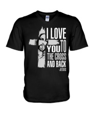 I love you to the cross and back V-Neck T-Shirt tile