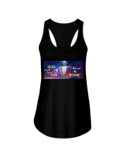 God will carry you though the storm Ladies Flowy Tank tile