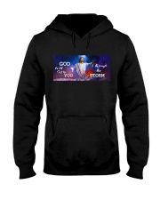 God will carry you though the storm Hooded Sweatshirt tile
