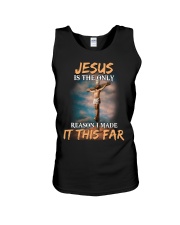 Jesus is the only reason i made it this far Unisex Tank tile