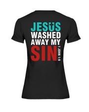 Jesus Washed Away My Sin Premium Fit Ladies Tee tile