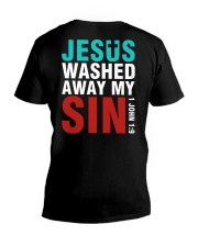 Jesus Washed Away My Sin V-Neck T-Shirt tile