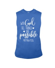 With God all things are possible Sleeveless Tee tile