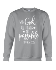 With God all things are possible Crewneck Sweatshirt tile